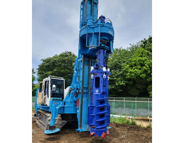 Concrete pile driller